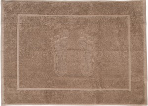 Dywanik łazienkowy 50x70 stopki - ciemny beż
